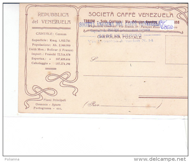 PO7533D# PUBBLICITA' SOCIETA&acute; CAFFE&acute; VENEZUELA TORINO - NAVIGAZIONE CON LE PALANCAS  No VG - Venezuela