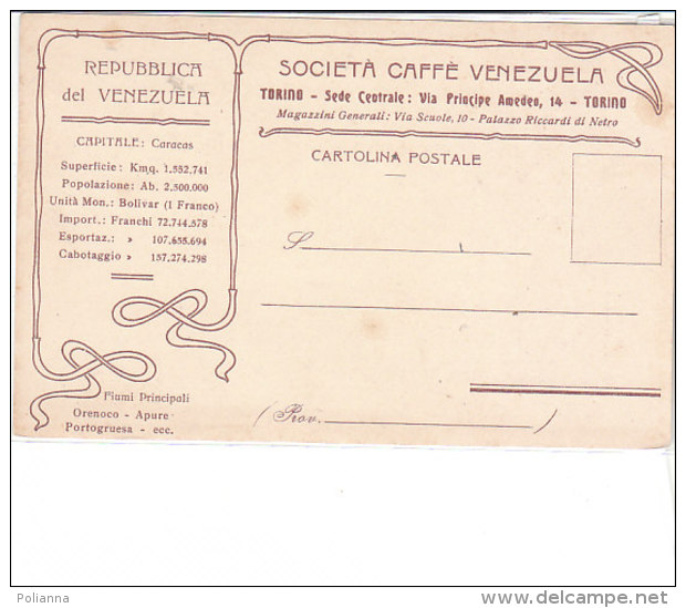 PO7534D# PUBBLICITA' SOCIETA&acute; CAFFE&acute; VENEZUELA TORINO - INDII GUAVIARES NELLE LORO CURIARE  No VG - Venezuela