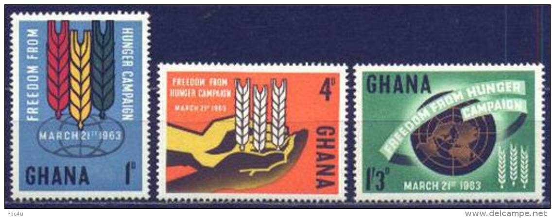 Ghana 1963 Stamps Freedom From Hunger MNH - Against Starve