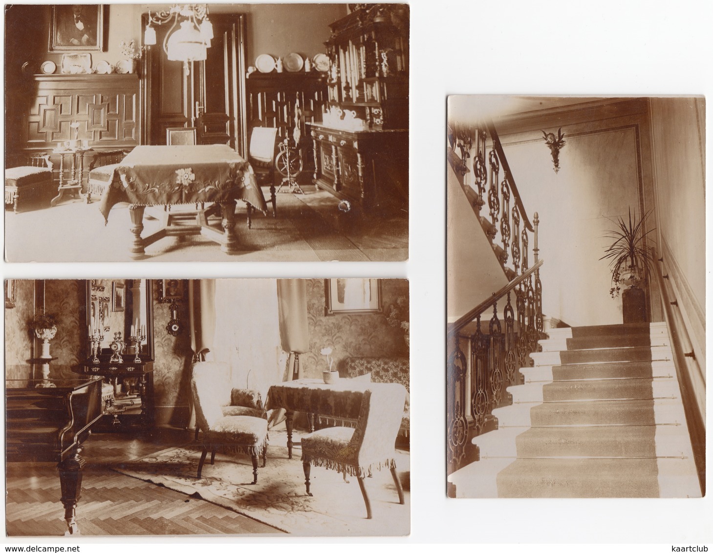 3 Ansichtskarten; Insel Schwechat - Interiör , 1930's - (Schloss, Palast, Hotel ???) - Sehe Scans !! - (N.Ö.) - Bruck An Der Leitha