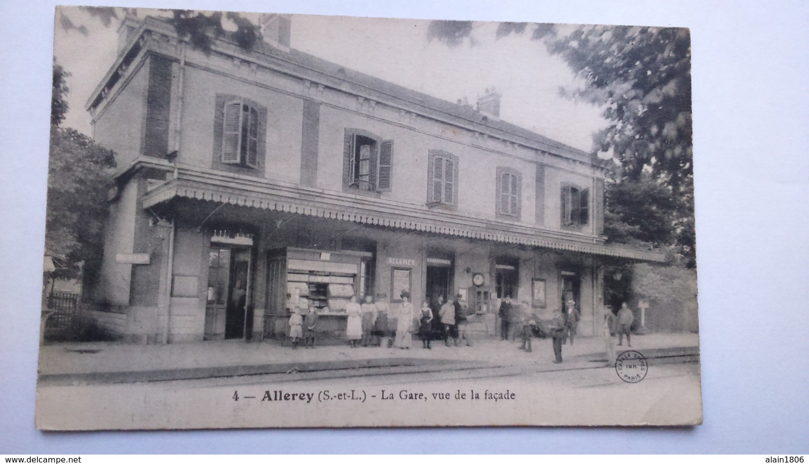 Carte Postale (z2) Ancienne De Allerey , La Gare Vue De La Facade - Autres & Non Classés
