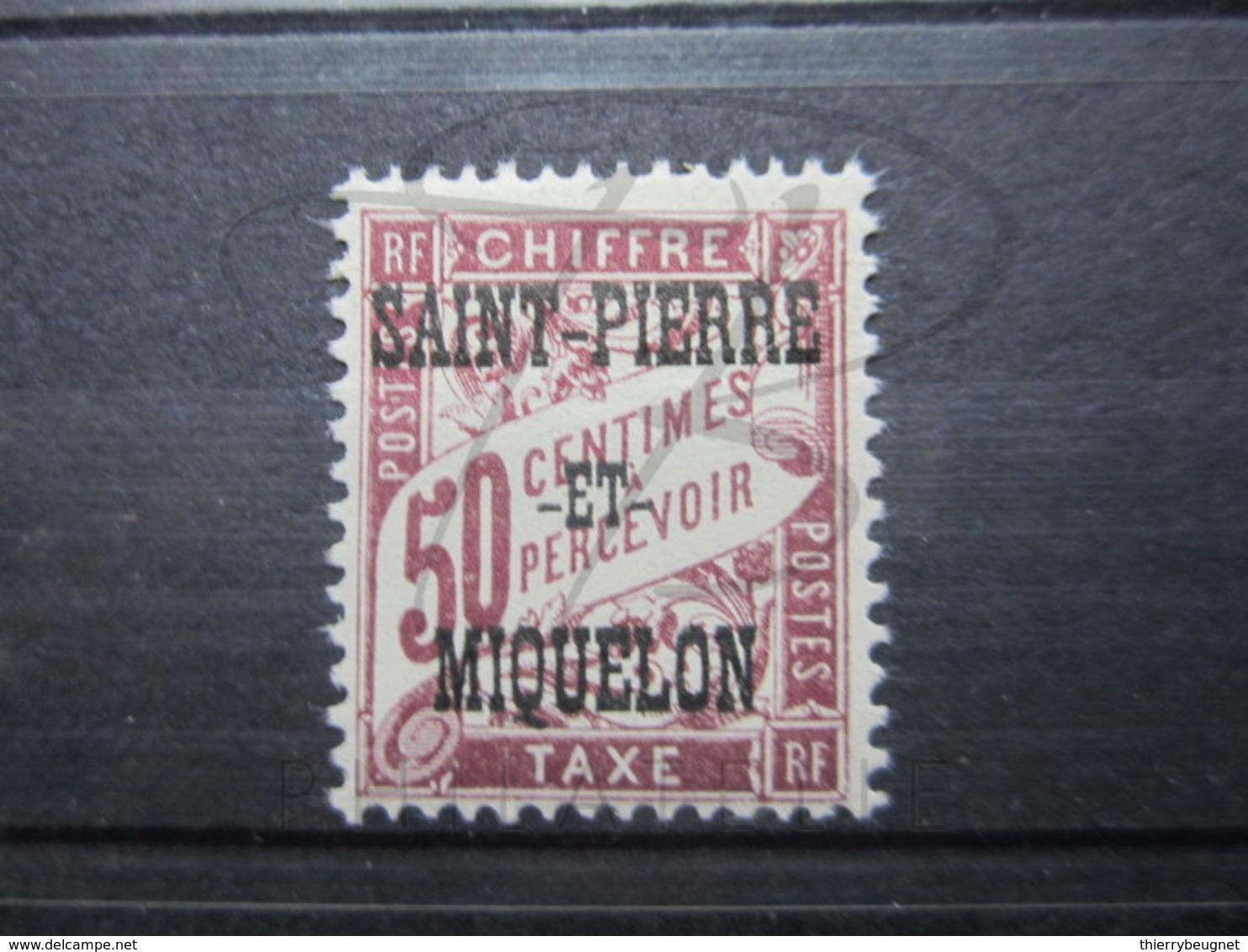 VEND BEAU TIMBRE TAXE DE SAINT-PIERRE ET MIQUELON N° 16 , X !!! - Impuestos