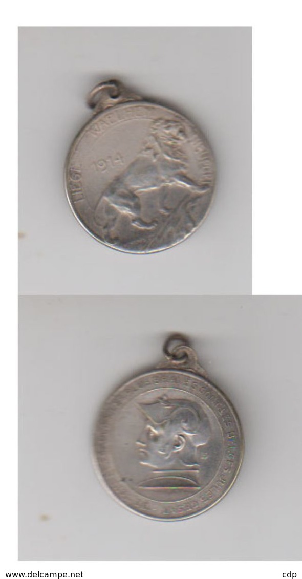 Médaille Liège-waelhem-nieuport  1914 - Belgique