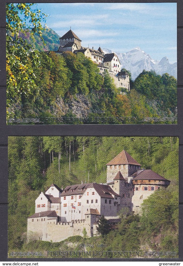 Liechtenstein 2009 Vaduz Castle Postal Stationery 2 Cards Unused (37661) - Covers & Documents