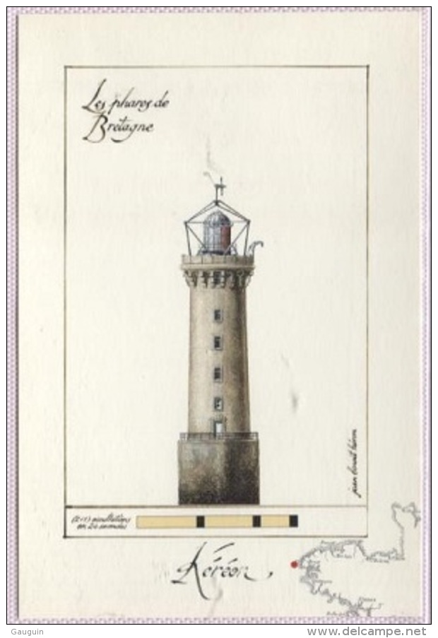 CPM - LE PHARE KEREON - ILLUSTRATION J.Benoit HAMON - Edition Gulf Stream - Phares