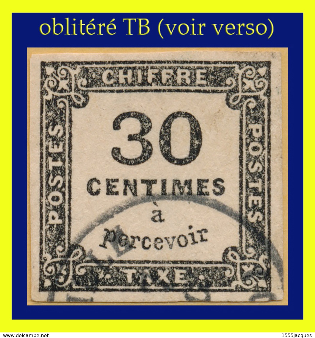 TAXE N° 6 NON DENTELÉ 1871-1878 - OBLITÉRÉ TB - VOIR VERSO - - 1859-1959 Oblitérés