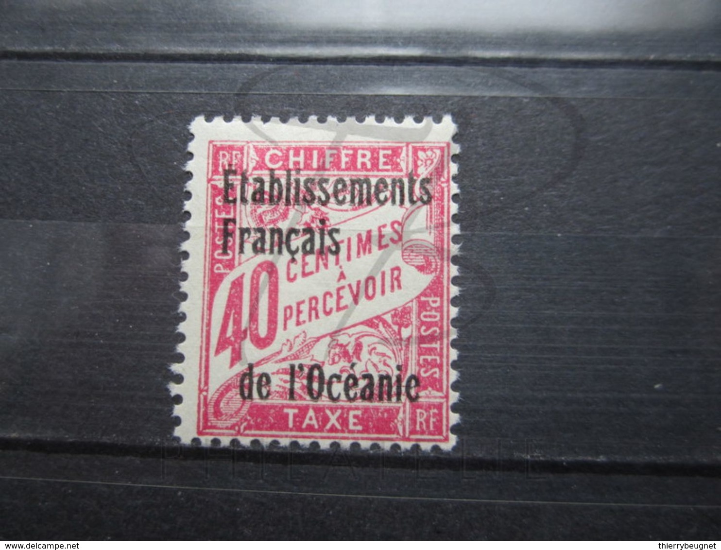 VEND BEAU TIMBRE TAXE DES ETABLISSEMENTS FRANCAIS DANS L'OCEANIE N° 5 , X !!! - Timbres-taxe