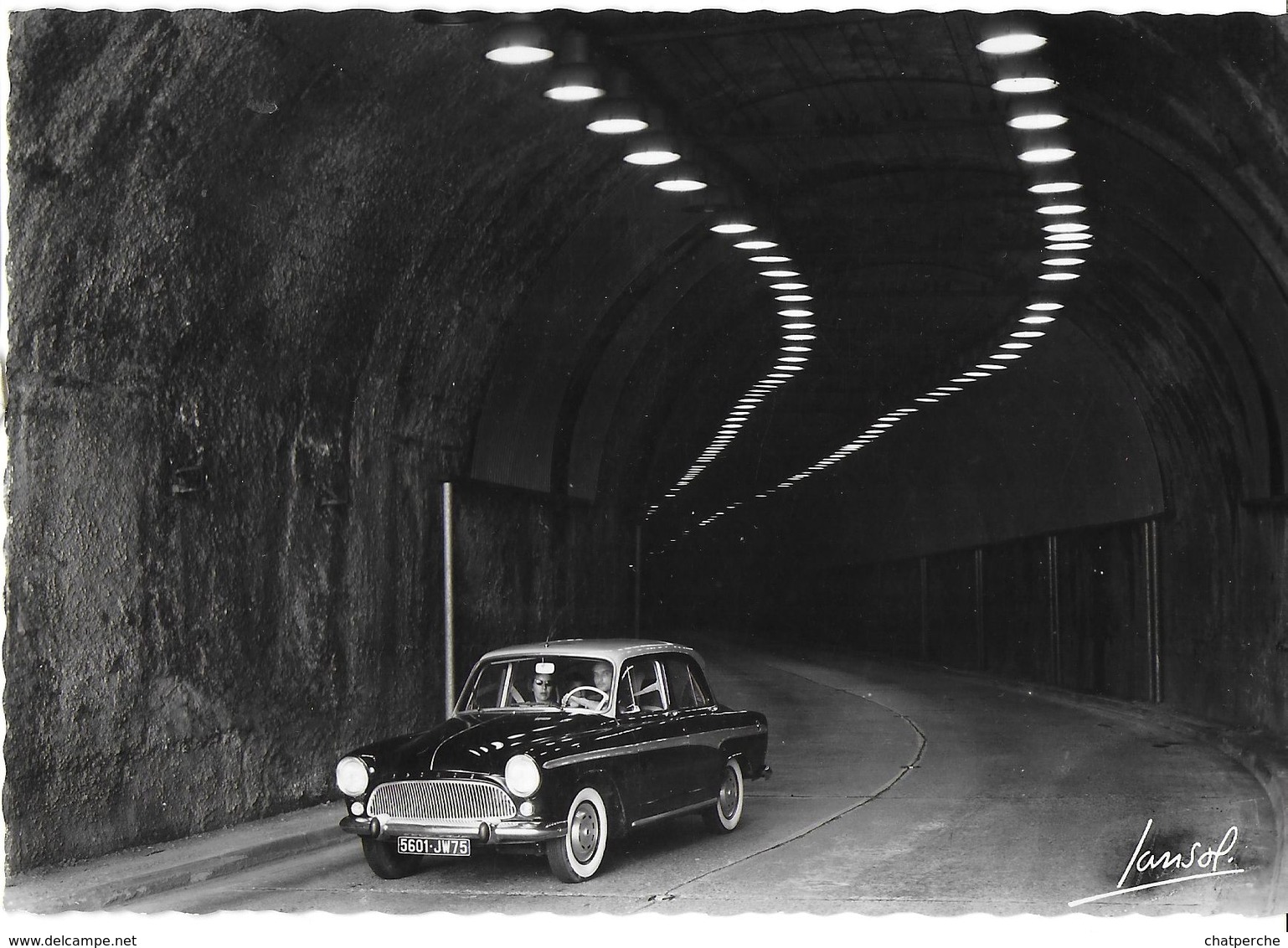 BOURDEAU 73 SAVOIE  11 AUX ENVIRONS D'AIX LES BAINS TUNNEL  COL DU CHAT AUTO AUTOMOBILE SIMCA ARONDE EDIT. JANSOL - Sonstige & Ohne Zuordnung