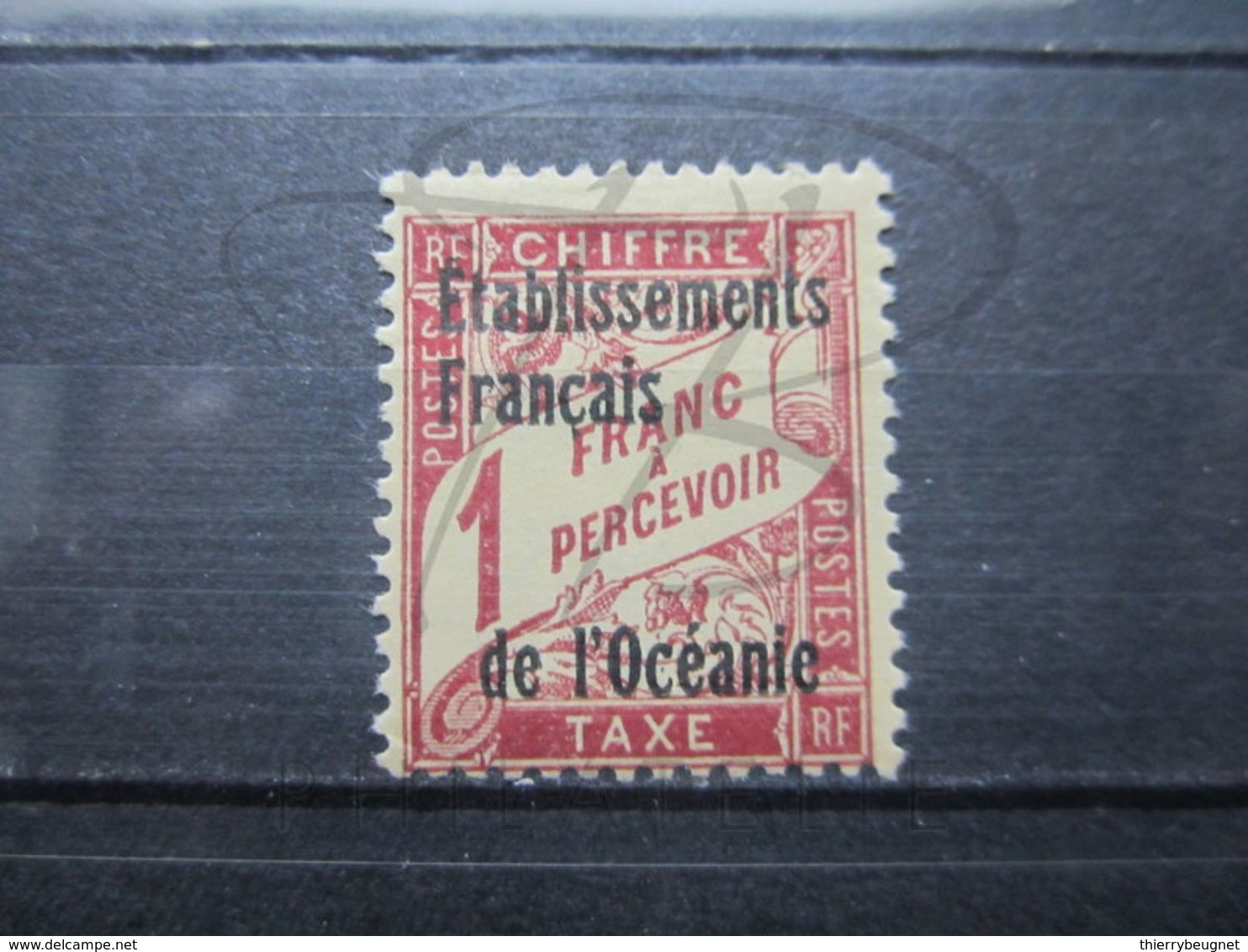 VEND BEAU TIMBRE TAXE DES ETABLISSEMENTS FRANCAIS DANS L'OCEANIE N° 7 , X !!! - Segnatasse