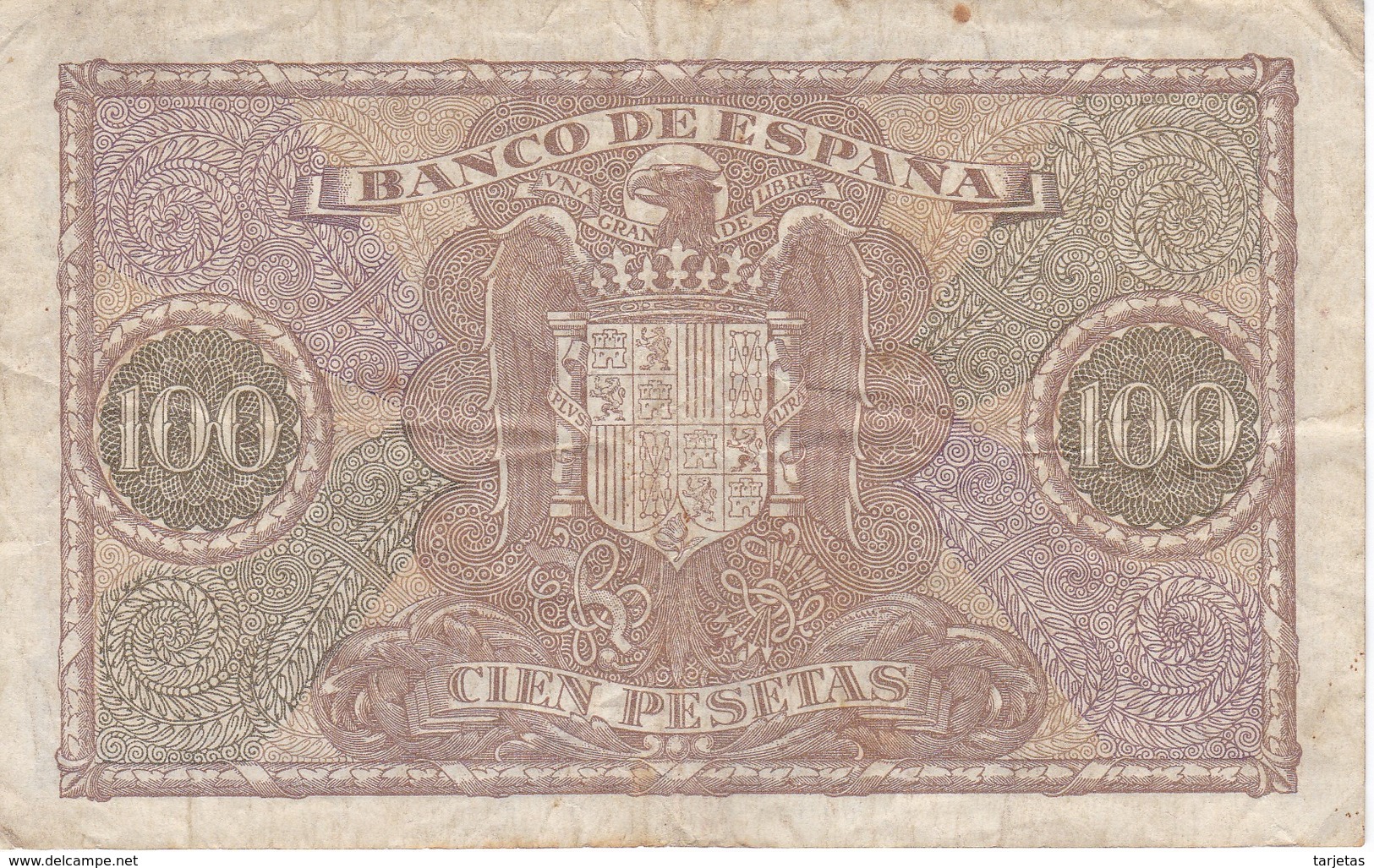 BILLETE DE ESPAÑA DE 100 PTAS DEL 9/01/1940 SERIE B  EN CALIDAD BC  (BANKNOTE) - 100 Pesetas