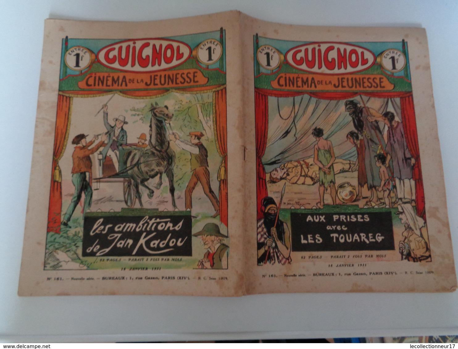 Guignol Cinéma De La Jeunesse N°161 Du 18 Janvier 1931 Aux Prises Avec Les Touareg Réf 35 - Other Magazines