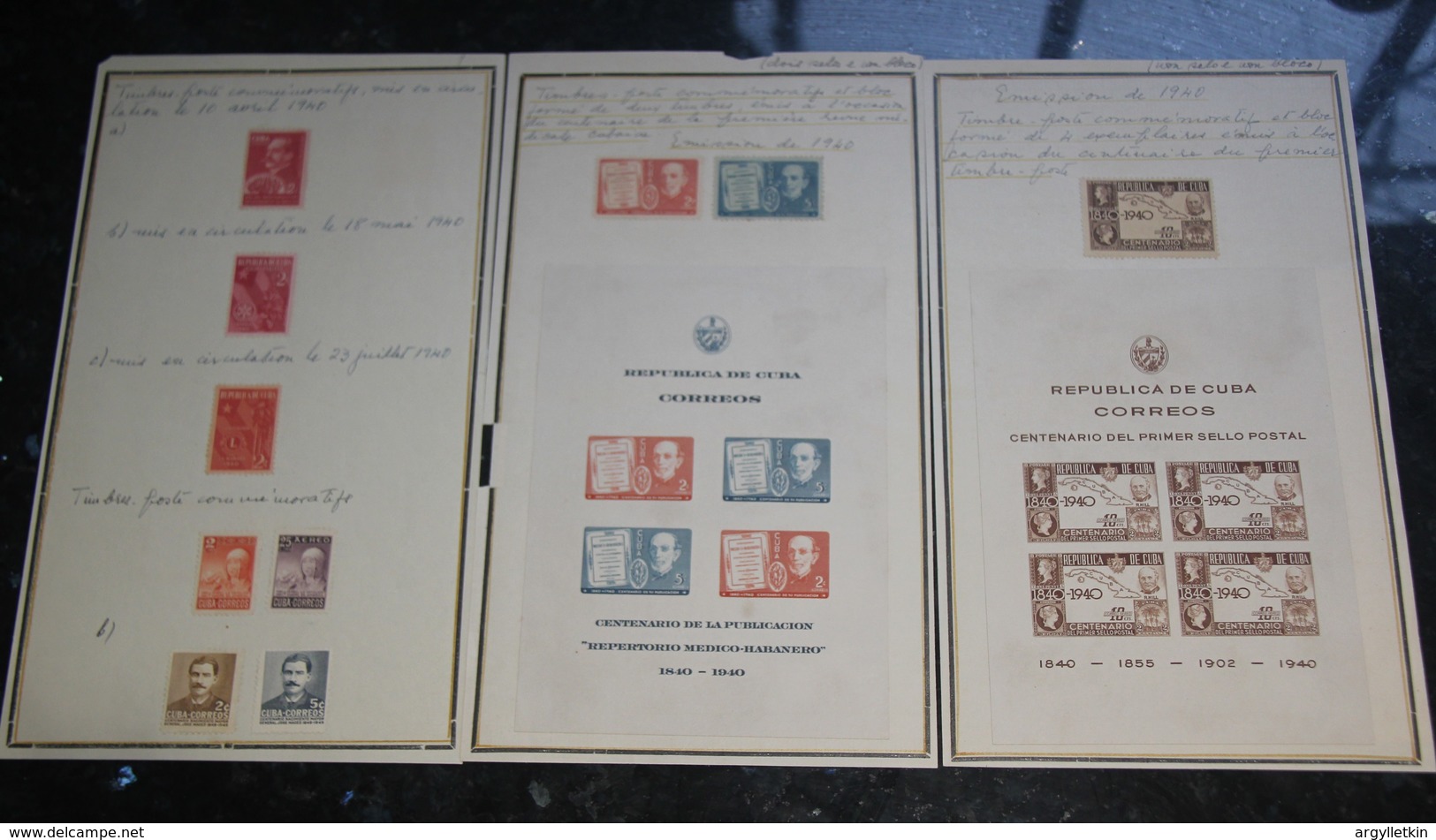 CUBA STAMP COLLECTION 1940/54 MINI SHEETS ARCHIVE SOURCE - Collections, Lots & Series