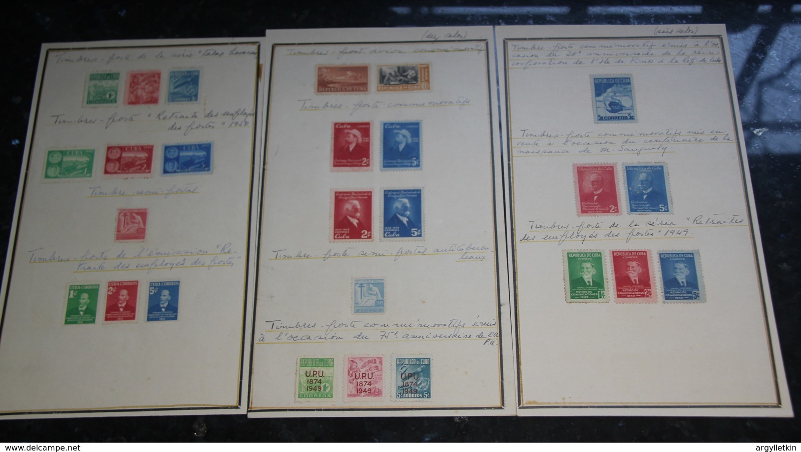 CUBA STAMP COLLECTION 1940/54 MINI SHEETS ARCHIVE SOURCE - Collections, Lots & Series