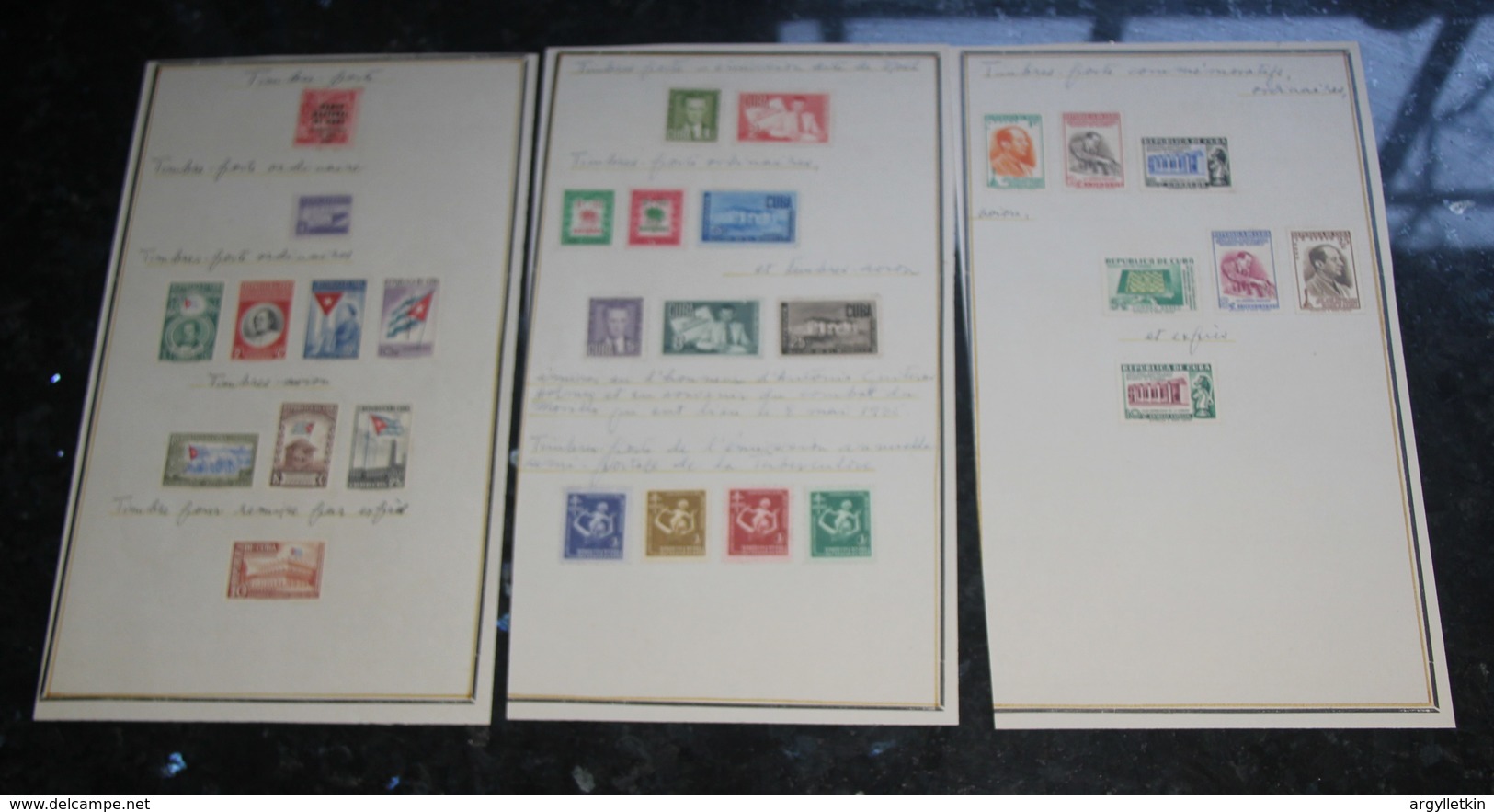 CUBA STAMP COLLECTION 1940/54 MINI SHEETS ARCHIVE SOURCE