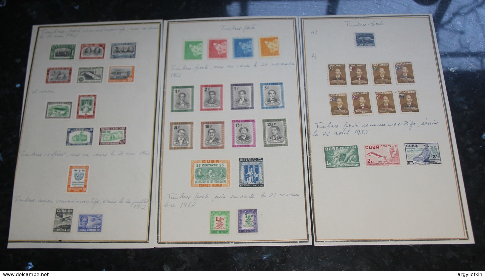 CUBA STAMP COLLECTION 1940/54 MINI SHEETS ARCHIVE SOURCE