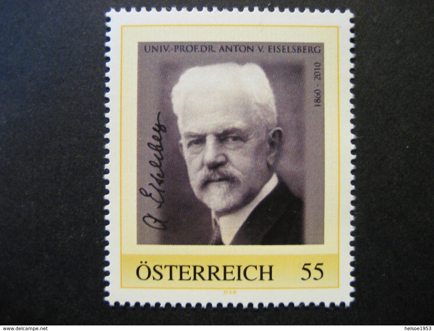 PM** 150. Geburtstag Von Univ. Prof. Dr. Anton Von Eiselsberg, 1. Auflage - Personalisierte Briefmarken