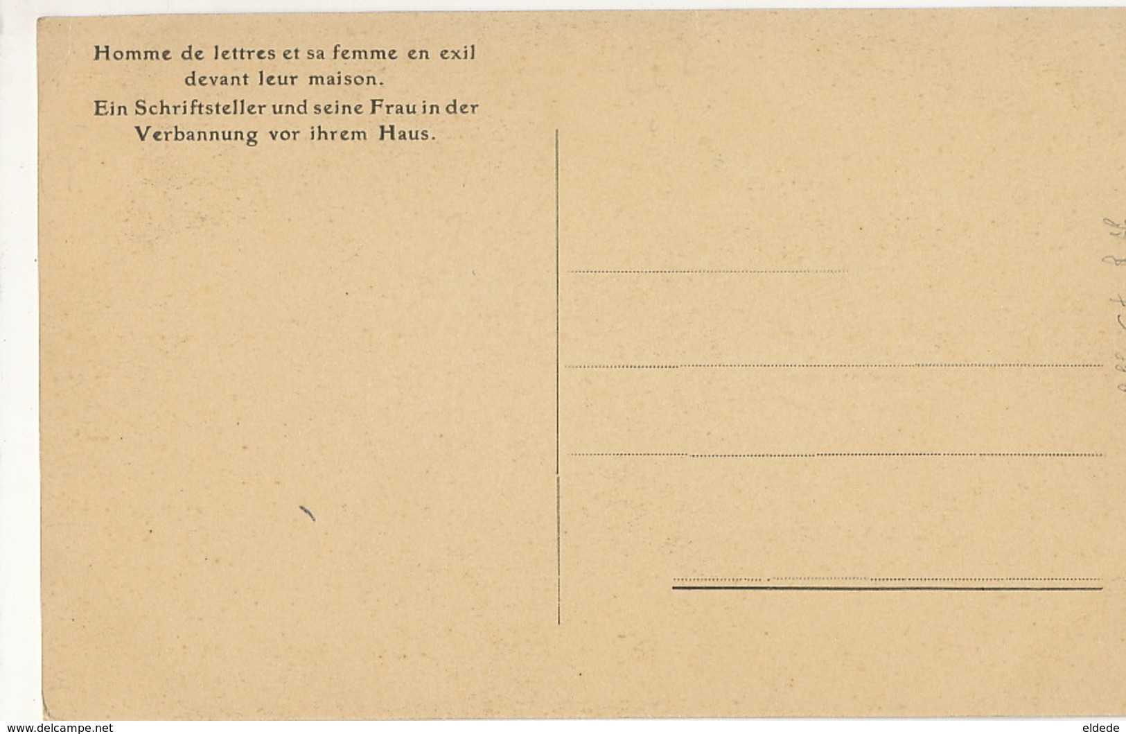 Homme De Lettres Et Sa Femme En Exil  Laponie Attelage De Boeuf - Norvège