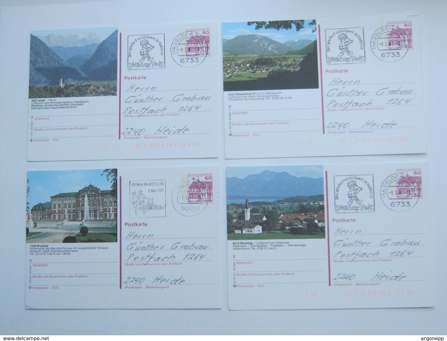 4 Bildpostkarten Verschickt - Postkarten - Gebraucht