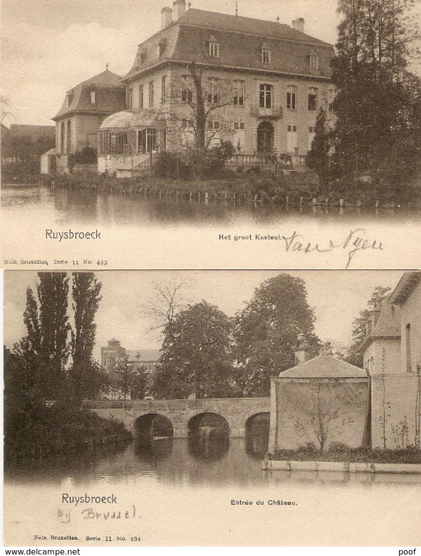 Ruysbroeck : Château / Kasteel ---- 2 Cp - Sint-Pieters-Leeuw