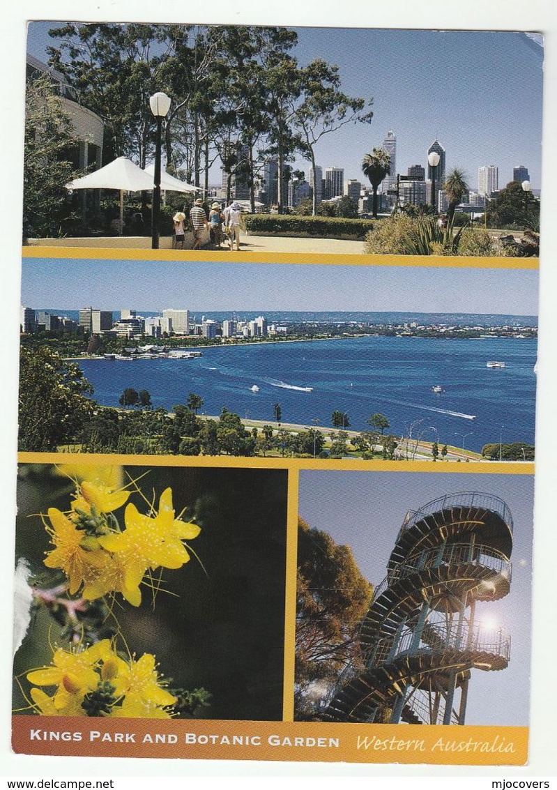 2012 AUSTRALIA COVER DINGO BUTTERFLY Stamps  To GB Butterflies Insect (postcard Kings Park Botanic Gardens) - Brieven En Documenten