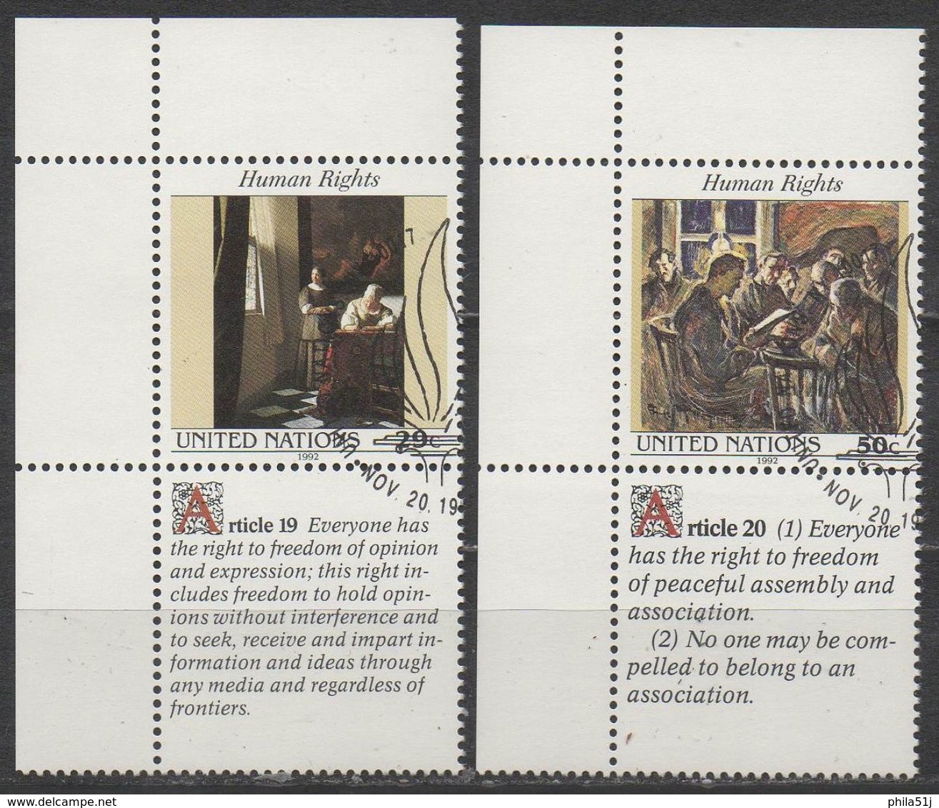 NATIONS-UNIES  ( New-York)  N°620/623__ OBL  VOIR SCAN - Used Stamps