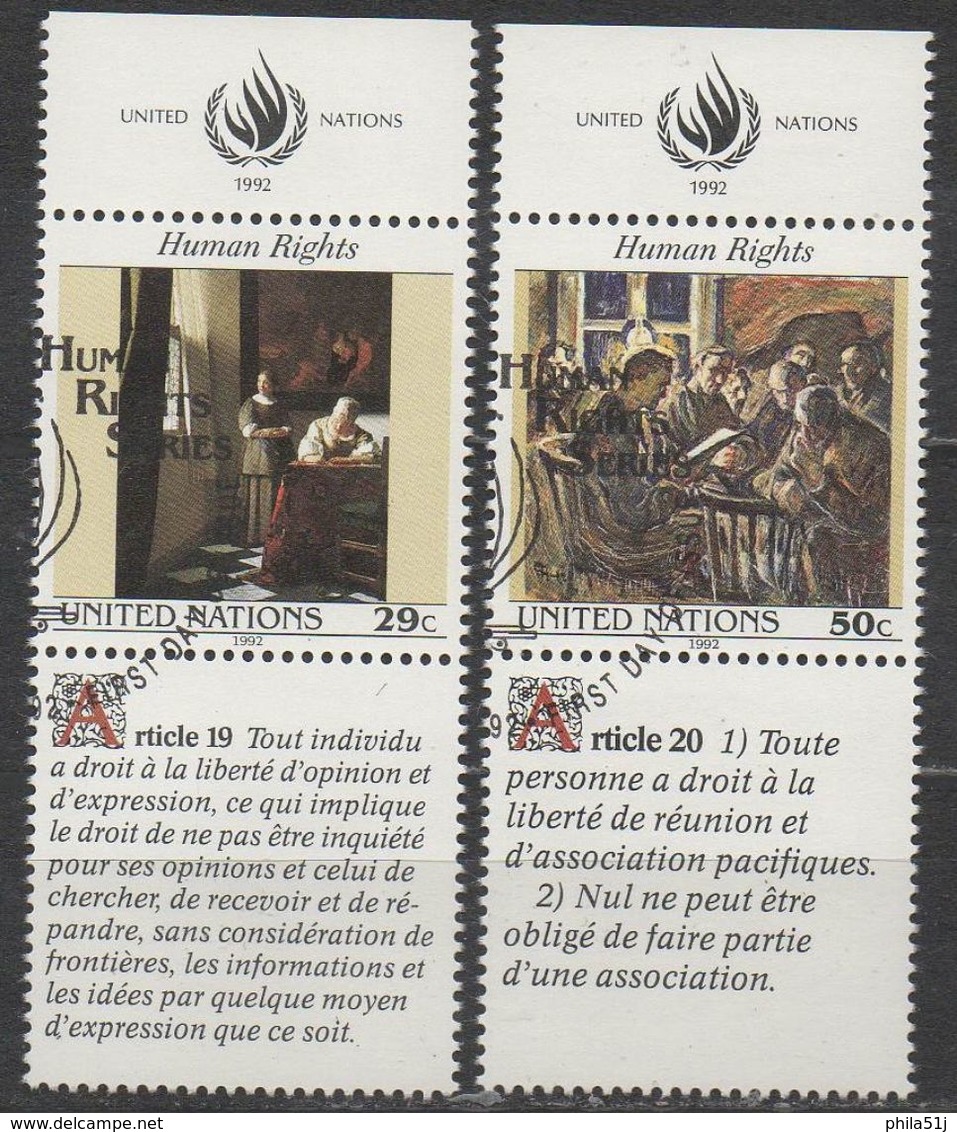 NATIONS-UNIES  ( New-York)  N°620/623__ OBL  VOIR SCAN - Used Stamps