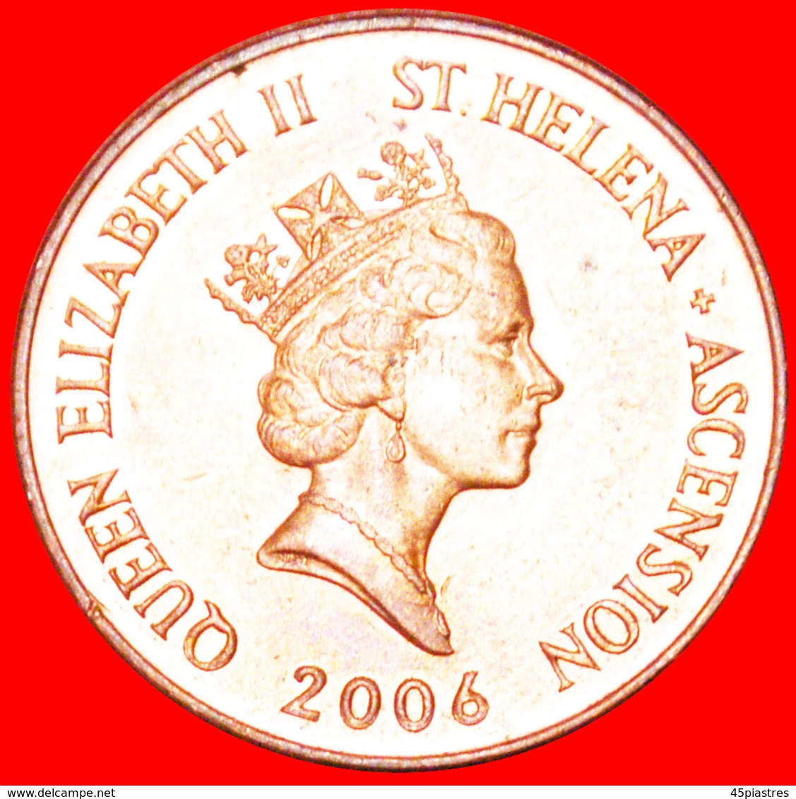 √ DONKEY: ST. HELENA + ASCENSION ★ 2 PENCE 2006 MINT LUSTER!  LOW START ★ NO RESERVE! - Sainte-Hélène