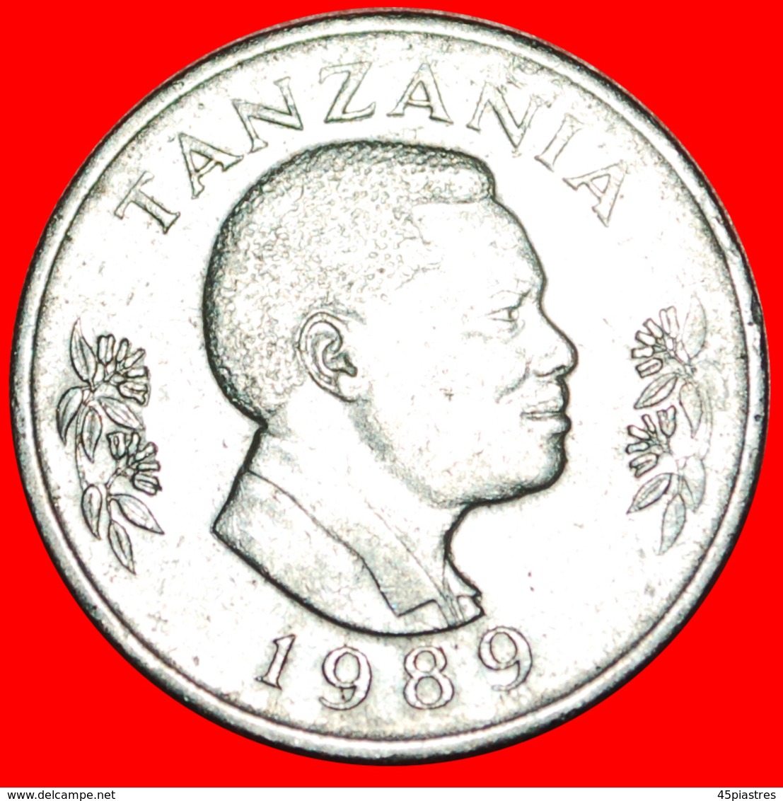 √ CANADA: TANZANIA ★ 1 SHILINGI 1989! LOW START ★ NO RESERVE! President Mwinyi (1985-1995) - Tanzania