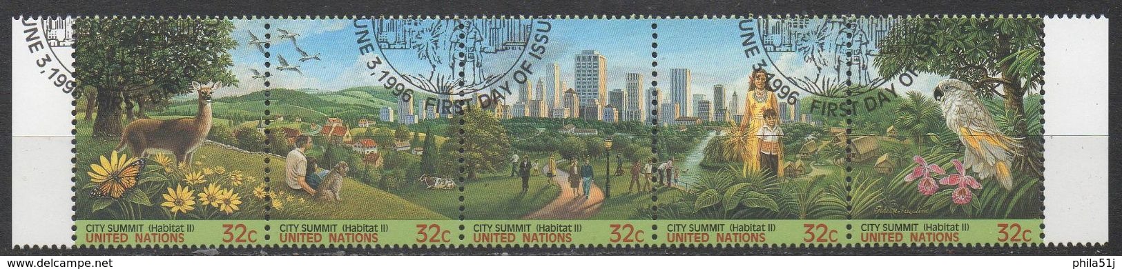 NATIONS-UNIES  ( New-York)  N°699/703__ OBL  VOIR SCAN - Used Stamps