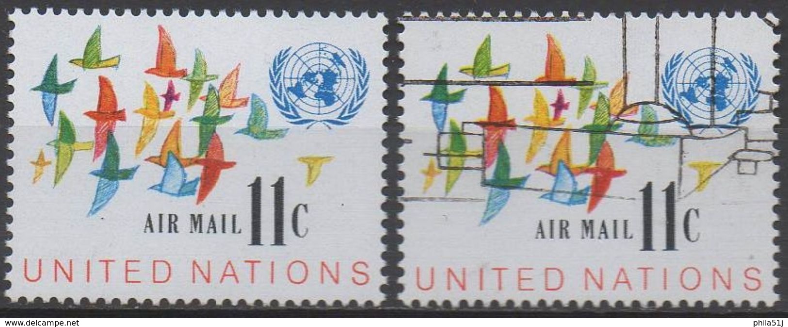 NATIONS-UNIES  ( New-York)  PA N°16__ NEUF**et OBL  VOIR SCAN - Luftpost