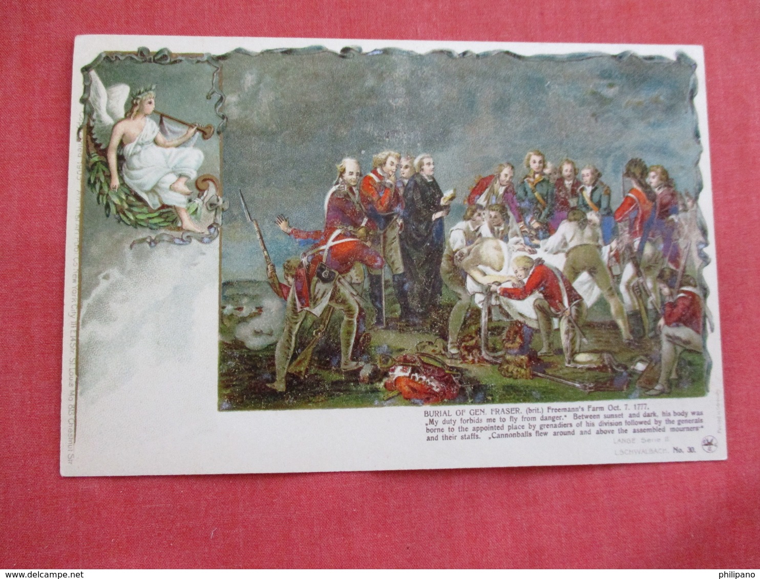 Private Mailing Card---Burial Of General . Fraser  1777-- Ref 2849 - History