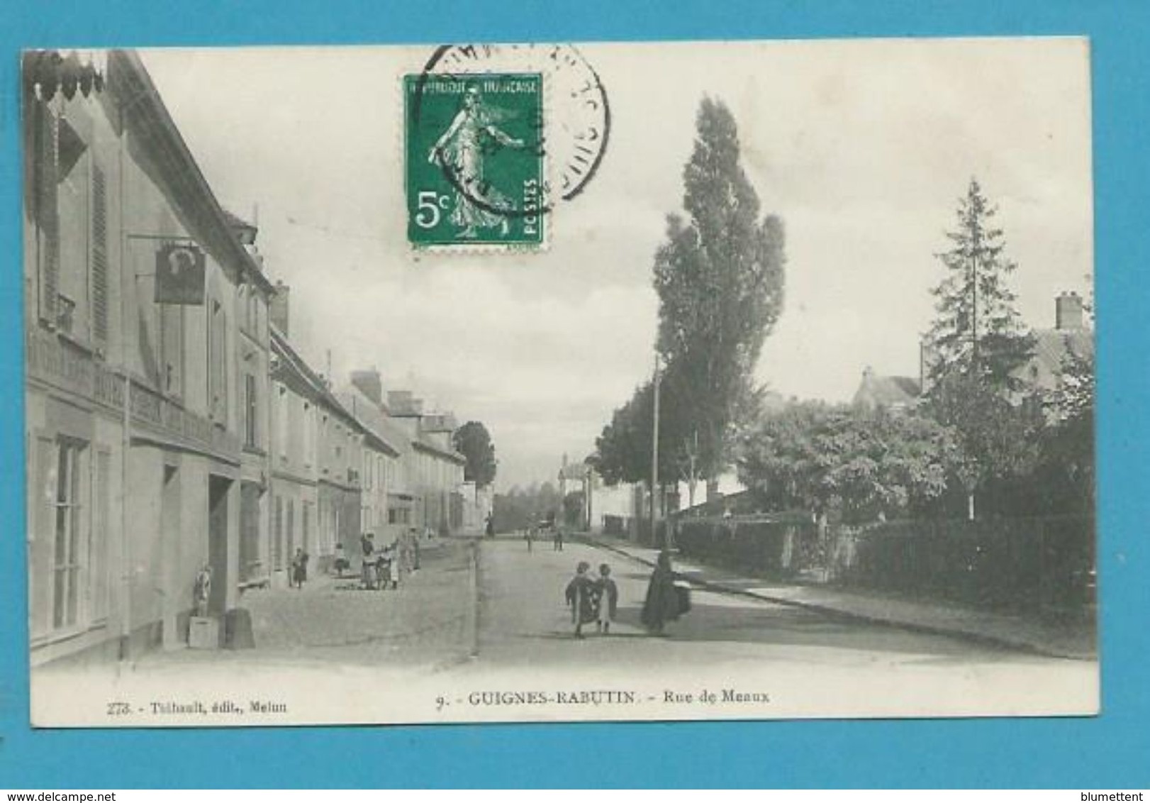 CPA 9 - Rue De Meaux GUIGNES-RABUTIN 77 - Autres & Non Classés