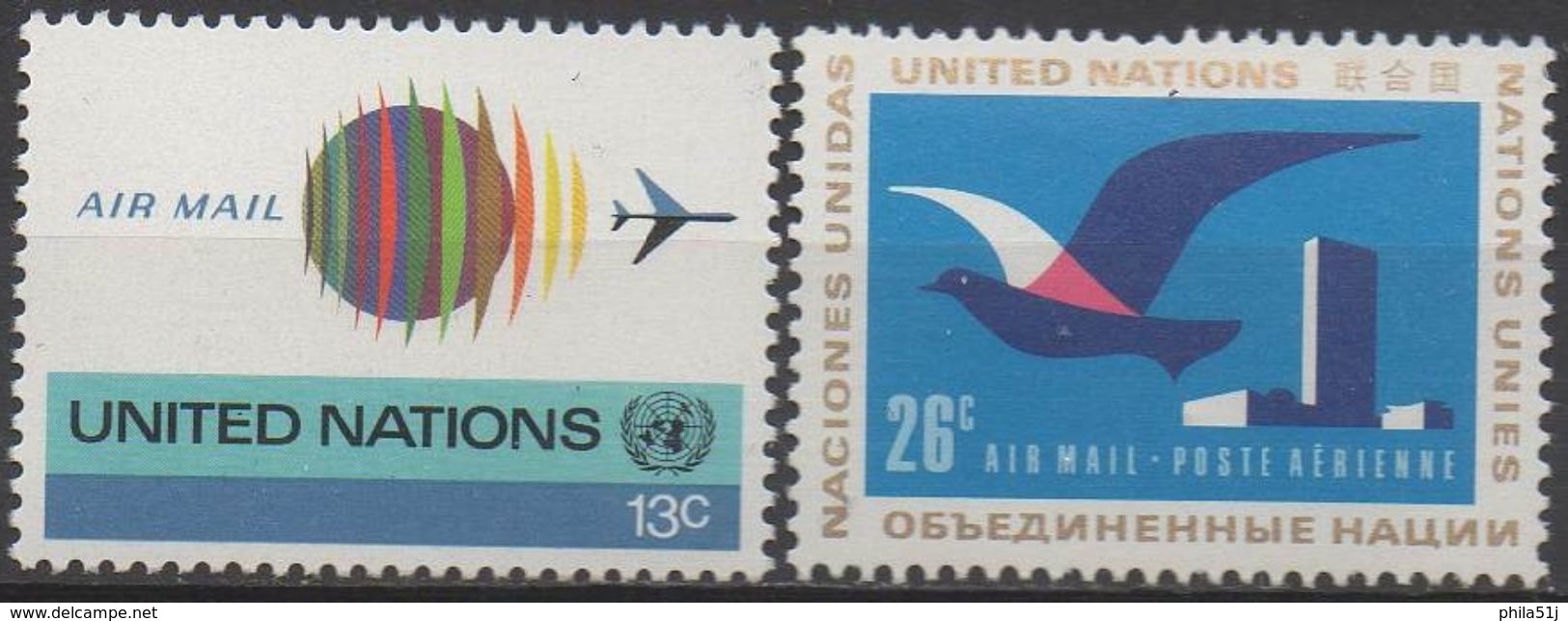 NATIONS-UNIES  ( New-York)  PA N°19/21__ NEUF**  VOIR SCAN - Luftpost