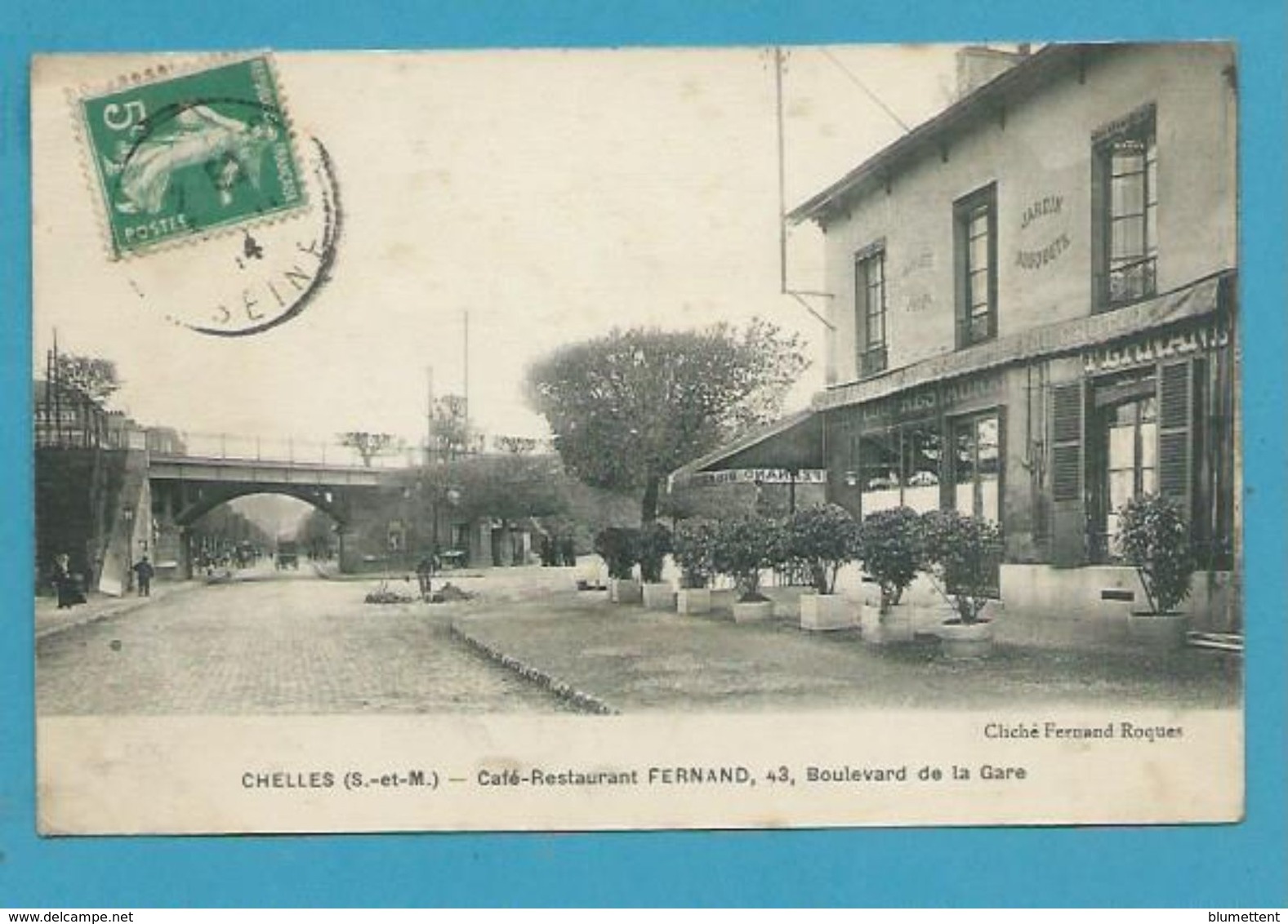 CPA Café-Restaurant Boulevard De La Gare CHELLES 77 - Chelles