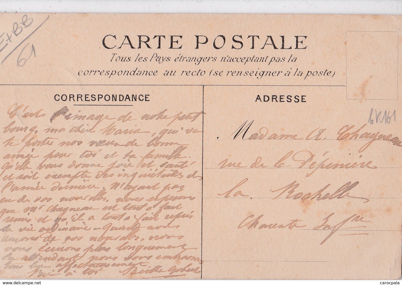 Carte 1904 PERVENCHERES / LA PLACE (belle Animation Hotel) - Pervencheres