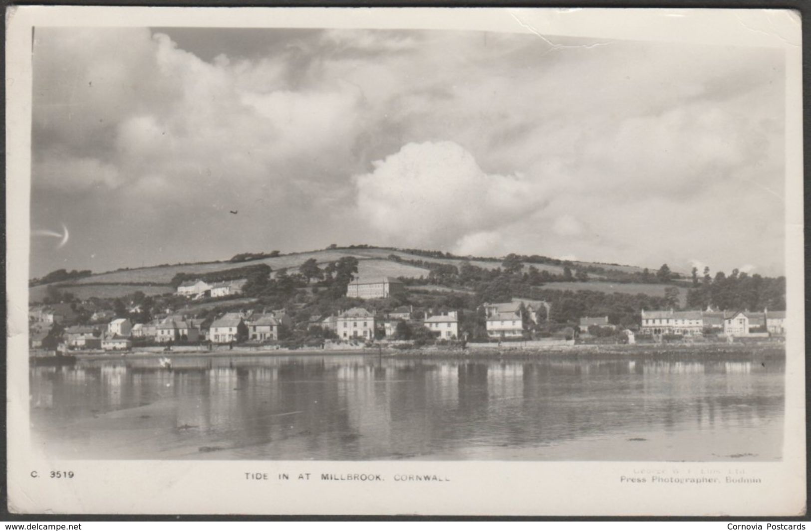 Tide In At Millbrook, Cornwall, 1956 - Ellis RP Postcard - Other & Unclassified