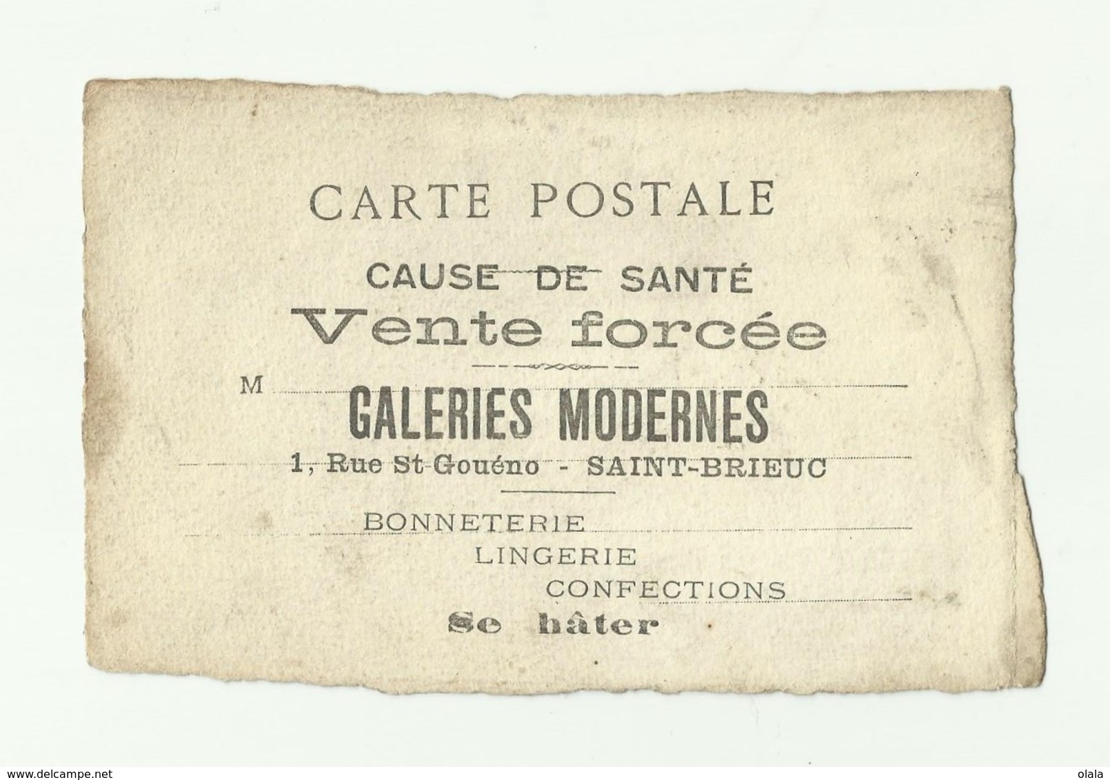 22 St Brieuc Galeries Modernes Rue St Gouéno Cause Santé  Ventes Forcée Se Hâter             Ga3 - Saint-Brieuc