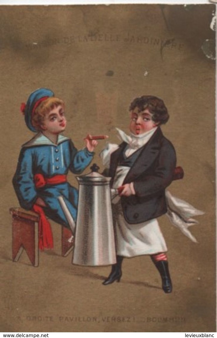 Chromo Publicitaire/Vêtements/Café & Cigare/Maison De La Belle Jardiniére/Rue Du Pont Neuf/PARIS/Vers 1880  IMA334 - Other & Unclassified