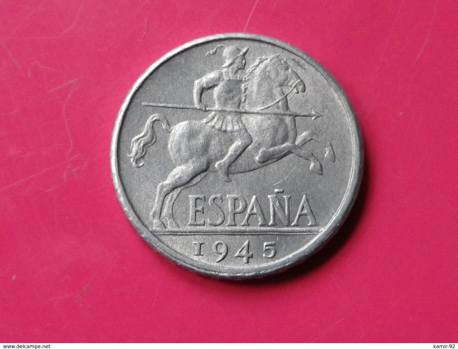 Espagne 10 Centimos 1945 Gouv.nationaliste Km#766   Superbe  Aluminium - 10 Céntimos