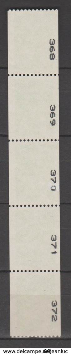 France : Bande Verticale De 5 Roulettes De Marianne De Luquet Avec N° Noir Au Verso - Neuf ** - - 1997-2004 Marianne Of July 14th