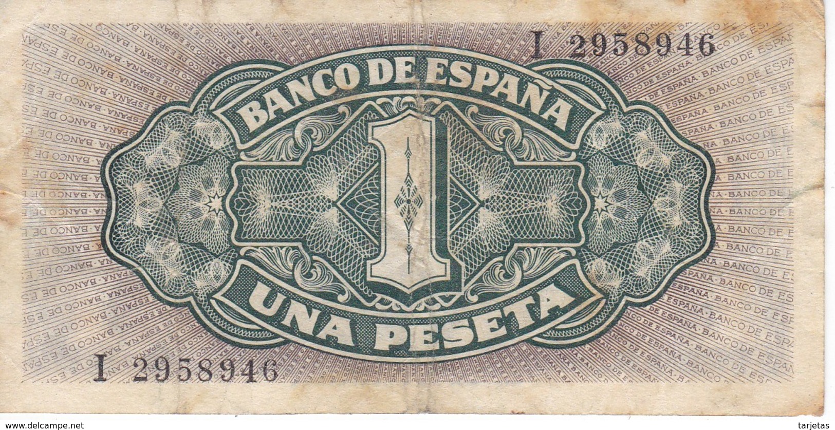 BILLETE DE ESPAÑA DE 1 PTA DEL 4/09/1940 SERIE I CARAVELA  (BANKNOTE) - 1-2 Pesetas