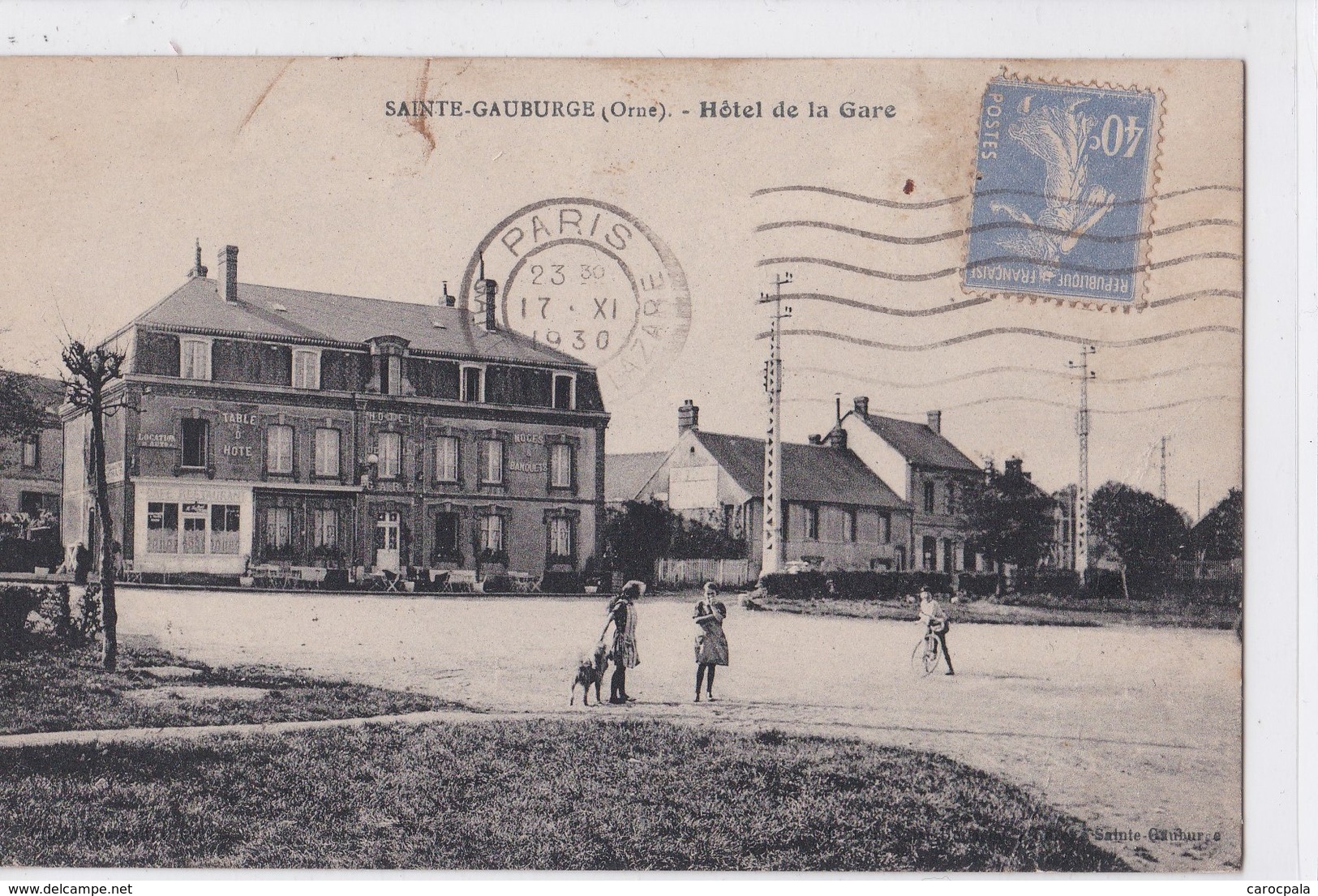 Carte 1930 SAINTE GAUBURGE / HOTEL DE LA GARE - Autres & Non Classés