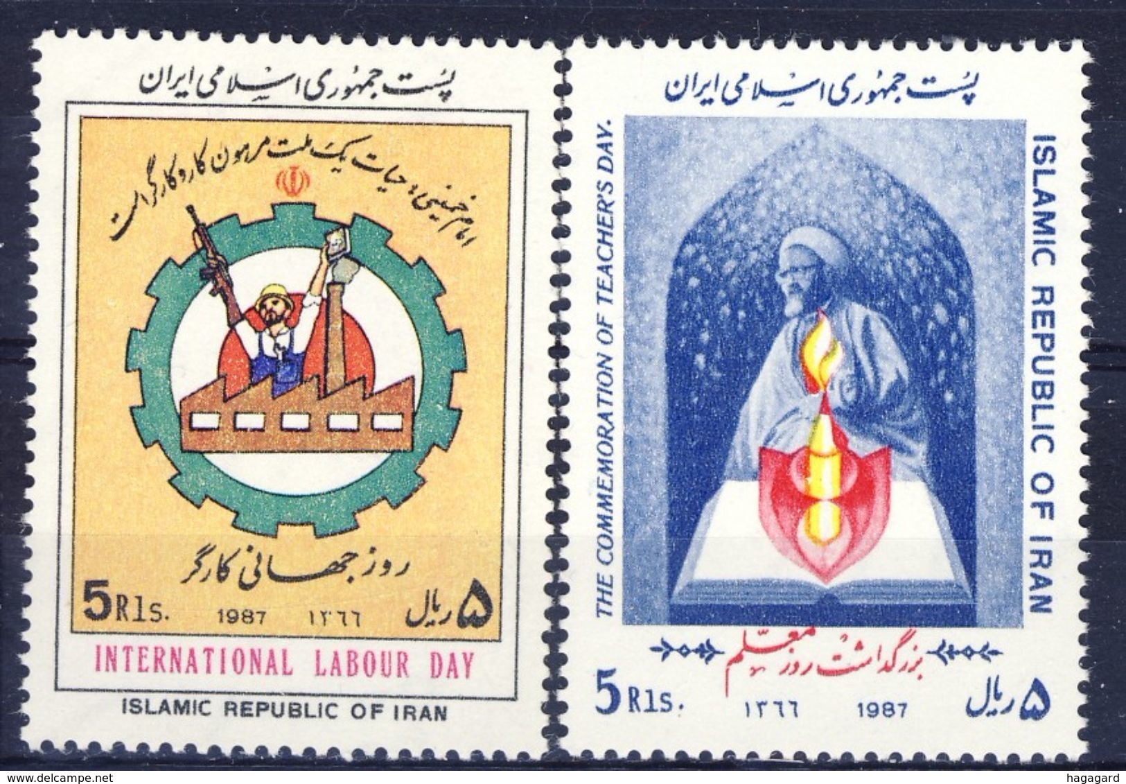 +D2660. Iran 1987. 2 Items. Michel 2212-13. MNH(**) - Iran