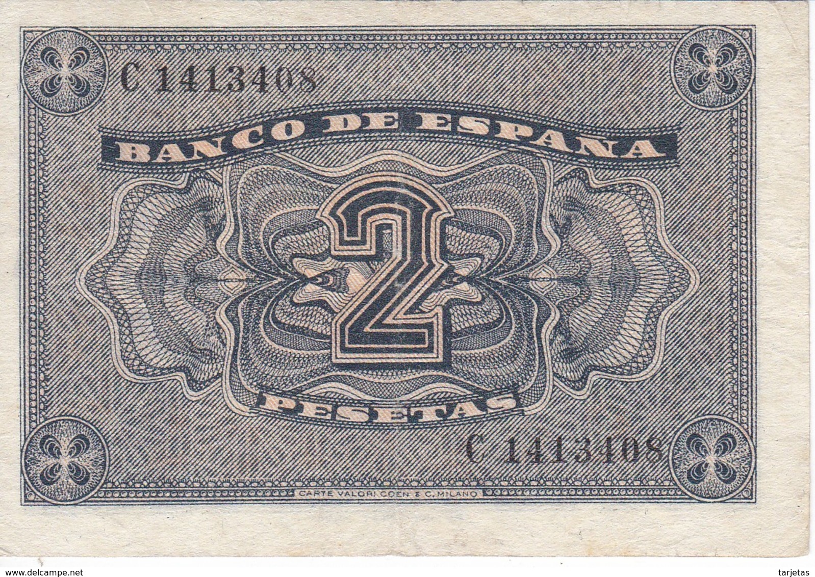 BILLETE DE ESPAÑA DE 2 PTAS  DEL 30 DE ABRIL DEL 1938 SERIE C CALIDAD MBC (VF) (BANKNOTE) - 1-2 Pesetas