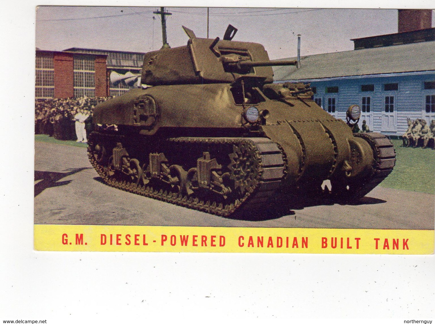 General Motors Diesel-Powered Canada Built Tank, Old Advertising Canada Postcard - Matériel