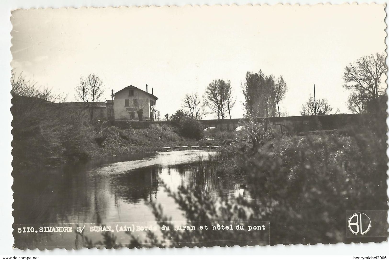 01 Ain - Simandre Sur Suran Bords Du Et Hotel Du Pont Ed D'art Bl De Lagnieu Style Carte Photo - Non Classés