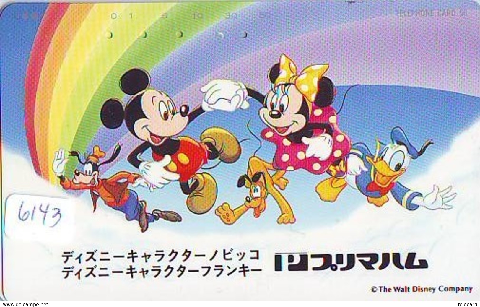 Télécarte Japon DISNEY / 110-814 - Danse De Mickey &amp; Minnie (6143) Japan Phonecard Telefonkarte / Rainbow - Disney