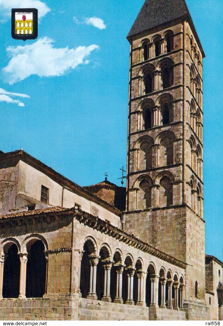 1 AK Spanien * Die Kirche San Esteban - Ein Romanischer Tempel In Der Stadt Segovia - Seit 1985 UNESCO Weltkulturerbe - Segovia