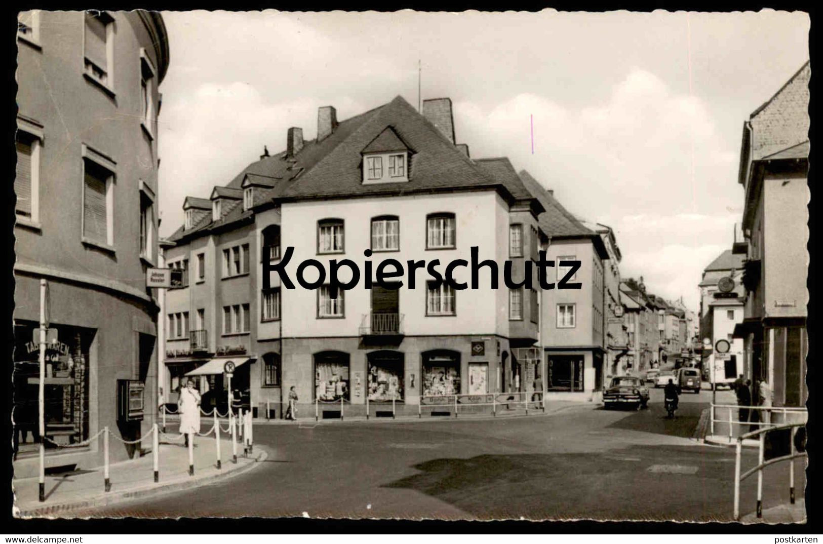 ALTE POSTKARTE BITBURG EIFEL HAUPTSTRASSE TABAK JOHANN ROSSLER SCHILDER KÖLN B51 BONN B257 ZIGARETTENAUTOMAT Cpa AK - Bitburg