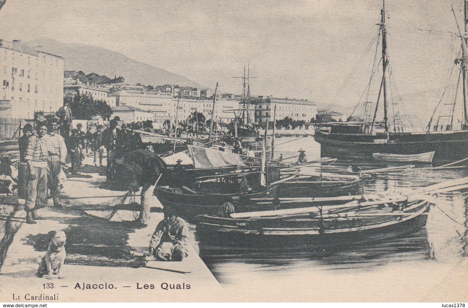 20 / AJACCIO / LES QUAIS / TRES BELLE CARTE PRECURSEUR / CARDINALI 133 - Ajaccio